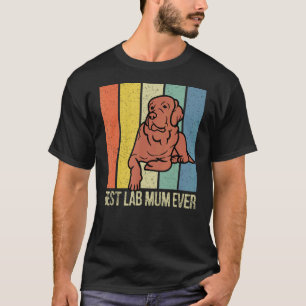 Chocolate Lab Mum Labrador Retriever Retro Matchin T-Shirt