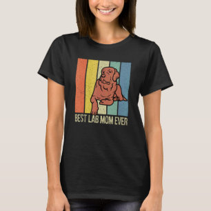 Chocolate Lab Mum Labrador Retriever Retro Matchin T-Shirt