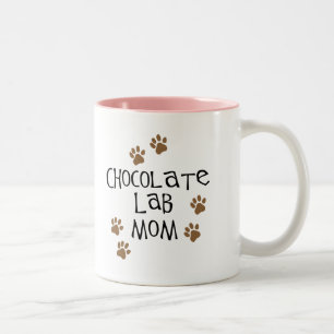 Chocolate Lab Mum Two-Tone Coffee Mug