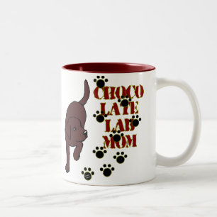 Chocolate Lab Mum Two-Tone Coffee Mug