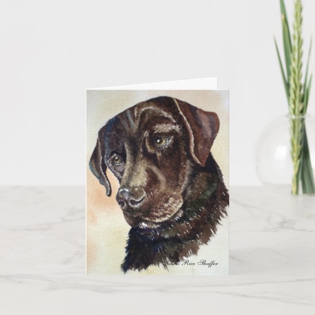 Chocolate Lab Note Card (Front)
