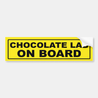 Chocolate Lab on Board Bumper Sticker