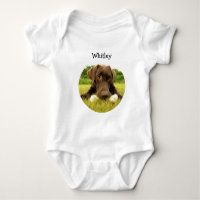 Chocolate Lab Personalised Baby Bodysuit