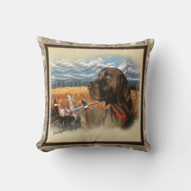 Chocolate Lab Pillow (Front)
