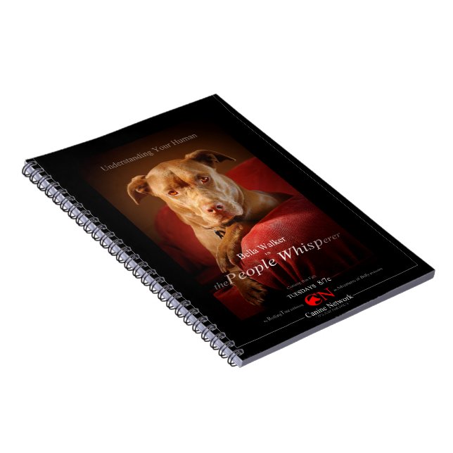 Chocolate Lab Pit Mix Dog Movie Poster Notebook (Right Side)