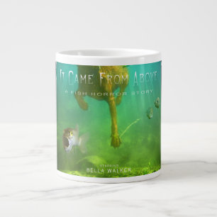 Chocolate Lab Pit Mix Dog Swimming Movie Poster Large Coffee Mug