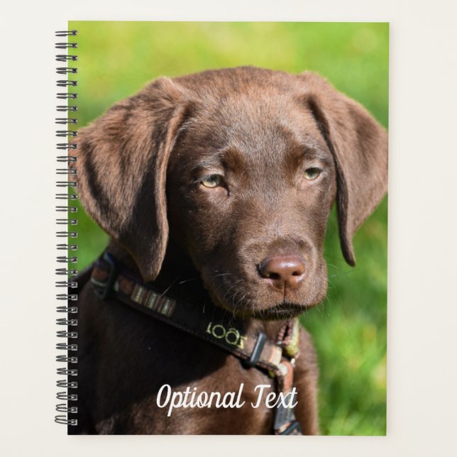 Chocolate Lab Puppy Dog Planner (Front)