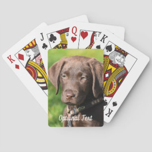 Chocolate Lab Puppy Dog Playing Cards