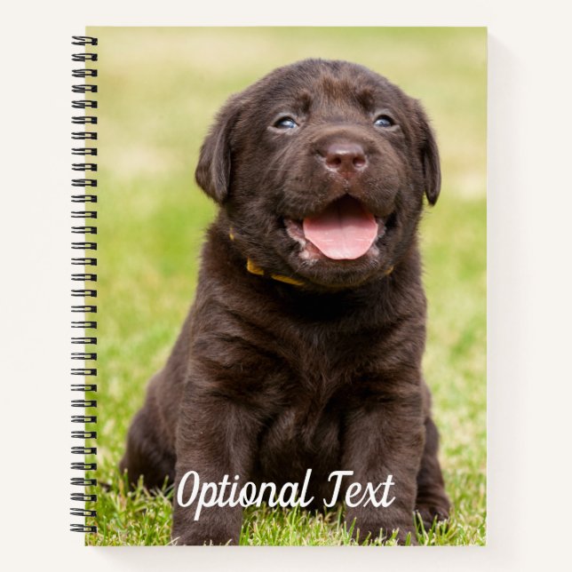 Chocolate Lab Puppy Notebook (Front)