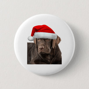 Chocolate Lab Shirt Labrador Retriever Dog Christm 6 Cm Round Badge
