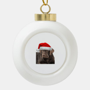 Chocolate Lab Shirt Labrador Retriever Dog Christm Ceramic Ball Christmas Ornament