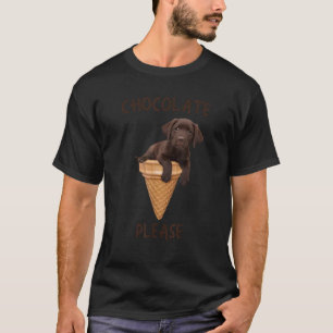 Chocolate Lab Waffle Cone Ice Cream Cute Labrador T-Shirt
