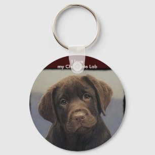 Chocolate Labdrador Retriever Keychain