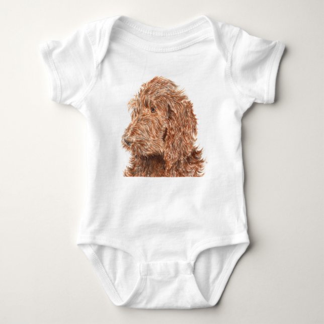 Chocolate Labradoodle #2 Infant creeper (Front)