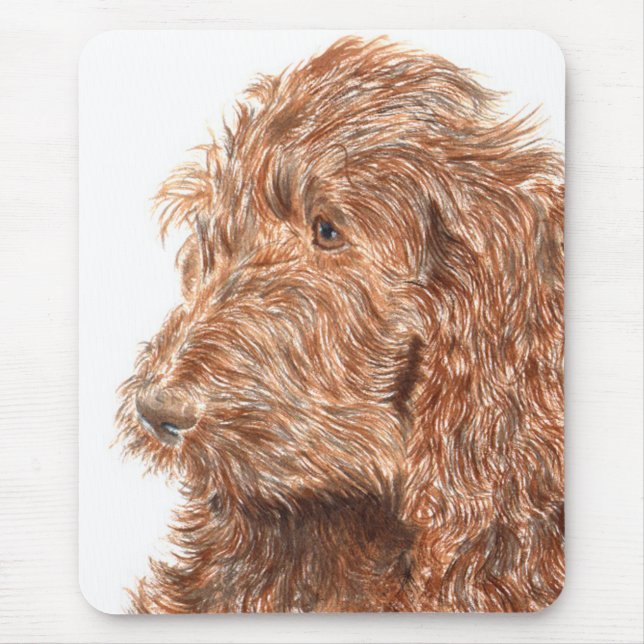 Chocolate Labradoodle #2 Mousepad (Front)