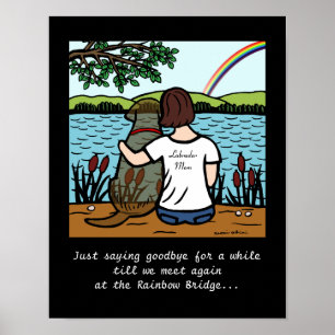 Chocolate Labrador Angel and Mum 3 Poster