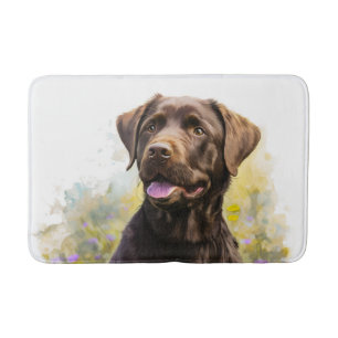 Chocolate Labrador Bath Mat