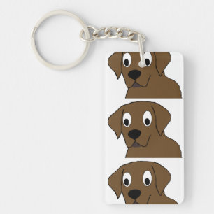 chocolate labrador cartoon key ring