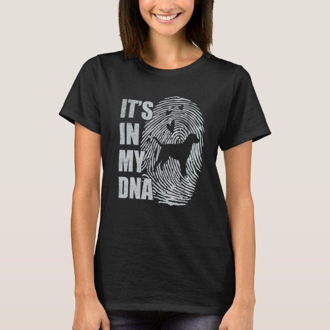 Chocolate Labrador DNA Dog Mom Dad Dog T-Shirt (Front)