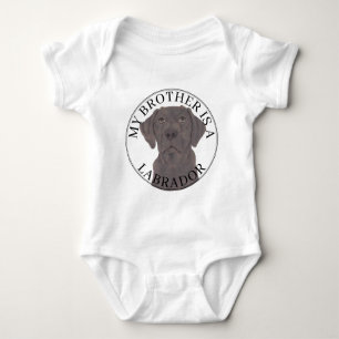 Chocolate Labrador Dog Baby Bodysuit
