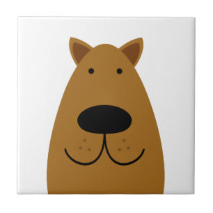 Chocolate Labrador Dog Ceramic Tile