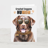 Chocolate Labrador Dog Greatest HuMOM Mother's Day