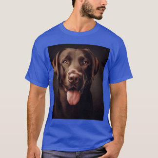 Chocolate Labrador Dog Portrait friends T-Shirt