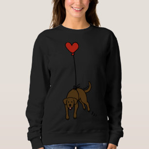 Chocolate Labrador Floating In The Air Sweatshirt