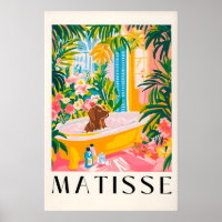 Chocolate Labrador in Bathtub Art Print Funny