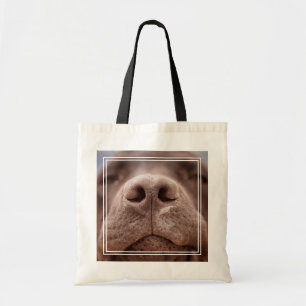 Chocolate Labrador Nose Closeup Tote Bag