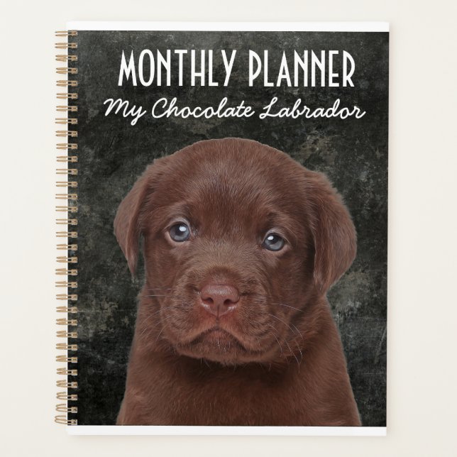 Chocolate Labrador Planner (Front)
