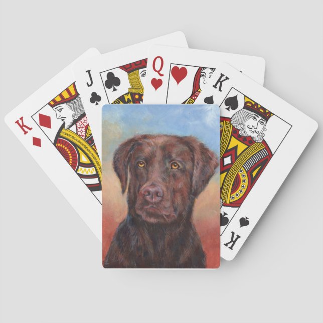 Chocolate Labrador Playing Cards (Back)