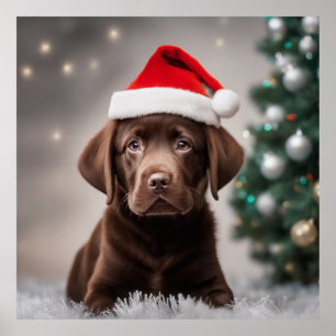 Chocolate Labrador Poster