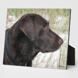 Chocolate Labrador Profile Plaque