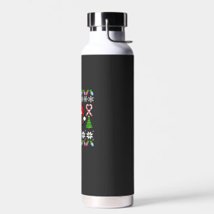 Chocolate Labrador Puppy Christmas Santa Oversized Water Bottle