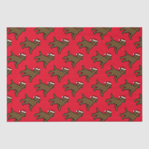 Chocolate Labrador Puppy Christmas Tissue Paper