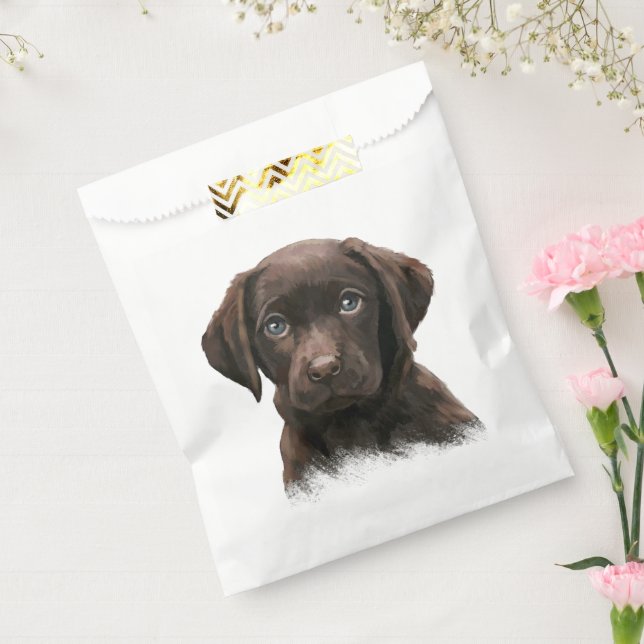 Chocolate Labrador Puppy Favour Bag (Sealed)