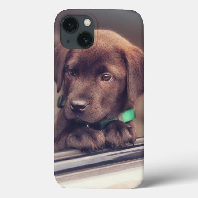 Chocolate Labrador Puppy In Car Case-Mate iPhone Case (Back)