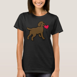 Chocolate Labrador Puppy With A Little Heart T-Shirt