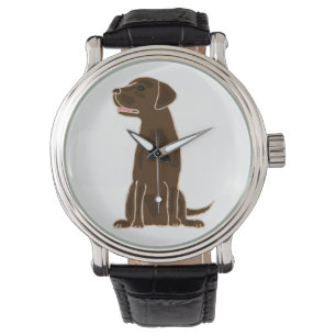Chocolate Labrador Retriever Art Watch