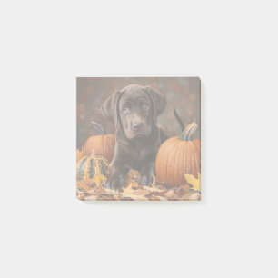 Chocolate Labrador Retriever Autumn Post-it Notes