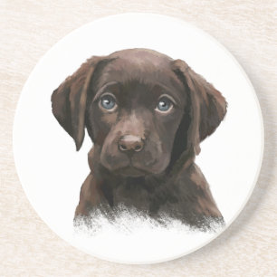 Chocolate Labrador Retriever Brown Coaster