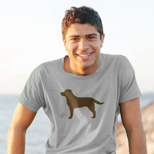 Chocolate Labrador Retriever Brown Lab Silhouette T-Shirt