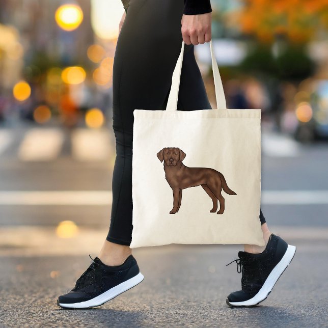 Chocolate Labrador Retriever Canine Brown Dog Art Tote Bag (Creator Uploaded)