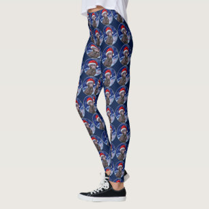 Chocolate Labrador Retriever Christmas Leggings