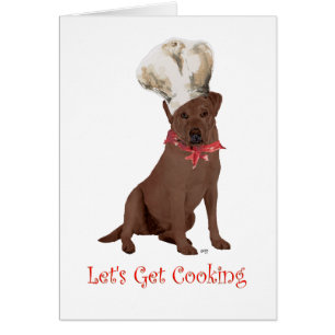 Chocolate Labrador Retriever Cooking