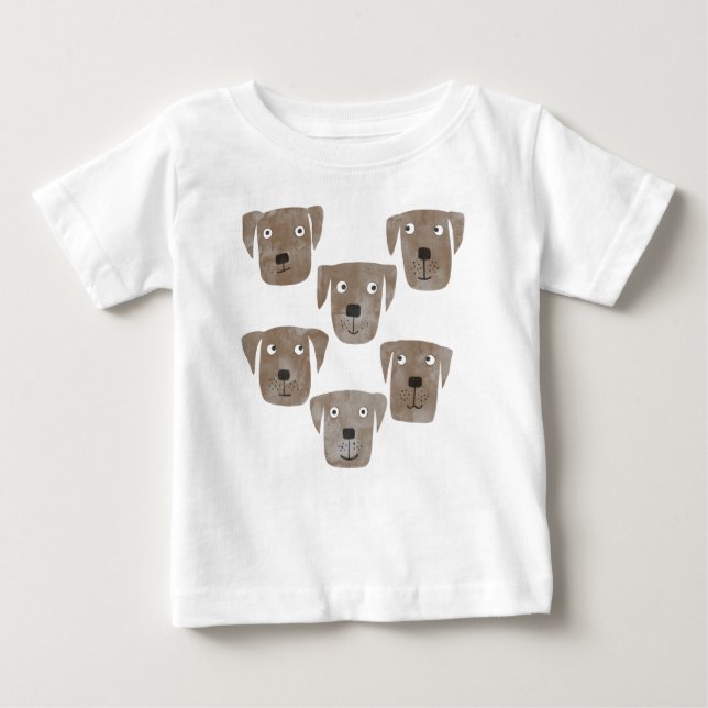 Chocolate Labrador Retriever Dog Baby T-Shirt (Front)