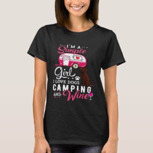 Chocolate Labrador Retriever Dog Love Dogs Campin T-Shirt