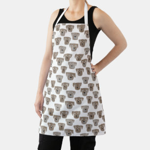 Chocolate Labrador Retriever Dog Pattern Apron