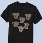 Chocolate Labrador Retriever Dog Watercolor T-Shirt<br><div class="desc">Loveable and slightly goofy Chocolate Labrador Retriever Dogs painting for pet lovers. Original art by Nic Squirrell.</div>